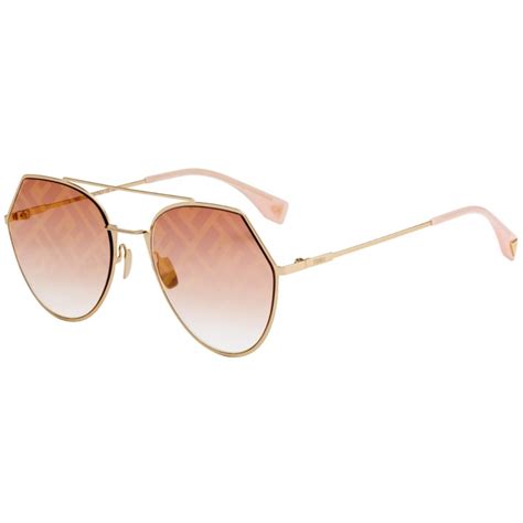 fendi sole ff 0194 s|Fendi FF0194S DDB Gold Copper 0194S Round Sunglasses .